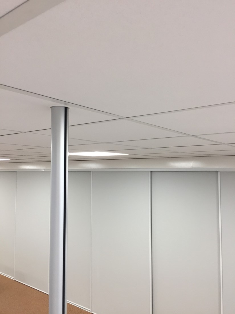 Kabelzuil plafond vloer Aluminium grijs Ø50mm One-Stop-Office-Shop.nl