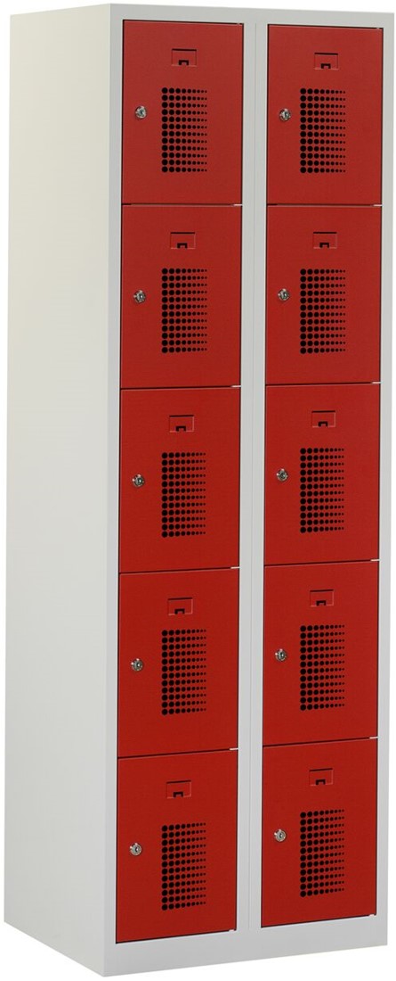 kleding Uitleg Meer Premium Locker 2 kolommen 10 deuren 60 cm breed One-Stop-Office-Shop.nl